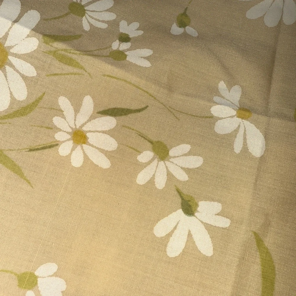 Vintage Morgan Jones Dainty Daisies Flat Sheet 1 Pillowcase Peach Floral 92X82
